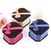 PC Plastic Single Ring Box with Satin Ribbon & Velveteen Sold By Lot