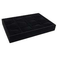 Velveteen Multi Purpose Display, med Gummi, svart, 350x240x45mm, 3PC/Lot, Säljs av Lot