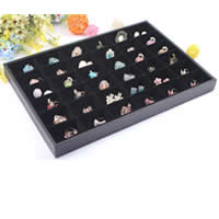 Display Case, Cardboard, with Velveteen, Rectangle, black, 350x240x33mm, 4PCs/Lot, Sold By Lot