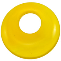 agate jaune Pendentif, Plat rond, 42x7.5mm, Trou:Environ 16mm, 10PC/sac, Vendu par sac
