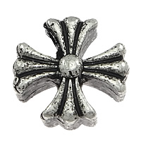 Zinc Alloy Jewelry Beads Cross platinum color plated blacken nickel lead & cadmium free 13mm Approx 1mm Sold By Lot