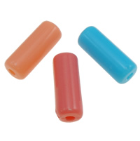 Gelee-Stil-Acryl-Perlen, Acryl, Zylinder, Gellee Stil, gemischte Farben, 13x5mm, Bohrung:ca. 1.5mm, ca. 1250PCs/Tasche, verkauft von Tasche