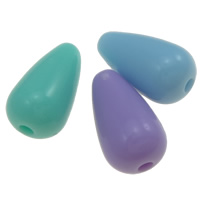 Jelly Style Akryl perler, Teardrop, gelé stil, blandede farver, 7x12mm, Hole:Ca. 1.5mm, Ca. 1425pc'er/Bag, Solgt af Bag