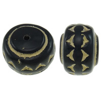 Guld Accent akryl perler, Lantern, ensfarvet, sort, 14x18mm, Hole:Ca. 2mm, Ca. 145pc'er/Bag, Solgt af Bag