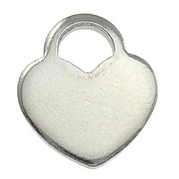 Rostfritt stål Extender Chain Drop, ROSTFRITT STÅL, Hjärta, ursprungliga färgen, 11x11mm, Hål:Ca 3mm, 1000PC/Lot, Säljs av Lot