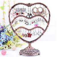 Iron Earring Display, Heart, plated, more colors for choice, 235x290mm, 130mm, 60mm, 2PCs/Lot, Sold By Lot