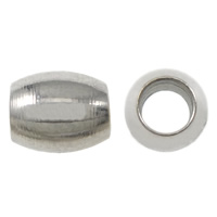 Perlas de acero inoxidable, Óvalo, color original, 5x4mm, agujero:aproximado 2mm, 1000PCs/Grupo, Vendido por Grupo