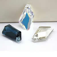 Österrikiska Crystal Hänge, importerad & fasetterad & blandad, 24x13mm, Hål:Ca 1-2mm, 5PC/Bag, Säljs av Bag
