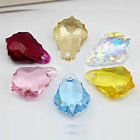 Austrian Crystal Pendant, Teardrop, imported & faceted, mixed colors, 16mm, Hole:Approx 1-2mm, 10PCs/Bag, Sold By Bag