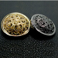 Zinek Shank Button, Flat Round, á, různé velikosti pro výběr & dutý, smíšené barvy, nikl, olovo a kadmium zdarma, Otvor:Cca 1-2mm, Prodáno By Bag
