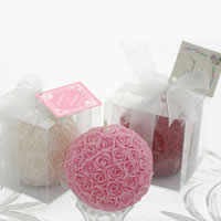 Paraffin Candles with Cotton Flower mixed colors Sold By Lot