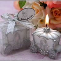 Paraffin Candles, with Cotton, Pumpkin Car, silver color, 70x35x65mm, 20PCs/Lot, Sold By Lot