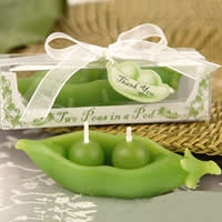 Paraffin Candles, with Cotton, Bean, green, 110x35x30mm, 20PCs/Lot, Sold By Lot