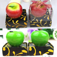 Paraffin Kerzen, mit Baumwolle, Apfel, keine, 40x50mm, 20PCs/Menge, verkauft von Menge