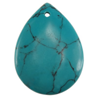 Turquoise Pendant Teardrop blue Approx 2mm Sold By Lot