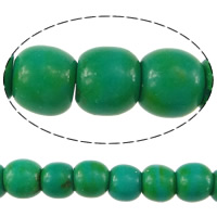 Perles turquoises, turquoise synthétique, Rond, vert, 4x4.50mm, Trou:Environ 1mm, Longueur:Environ 16 pouce, 20Strandstoron/lot, Environ 142PC/brin, Vendu par lot