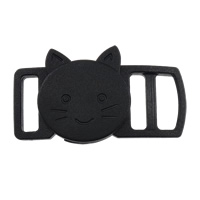 Plastic Side Release Buckle, black, 32.50x17.50x6mm, Hole:Approx 10.5x4.5mm, 200PCs/Lot, Sold By Lot