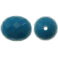 Solid Color Akryl perler, Drum, facetteret & ensfarvet, flere farver til valg, 16x13mm, Hole:Ca. 2mm, Ca. 310pc'er/Bag, Solgt af Bag