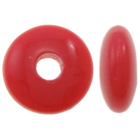 Perles acrylique de couleur unie, rondelle, couleur solide, plus de couleurs à choisir, 8x3mm, Trou:Environ 2mm, Environ 5000PC/sac, Vendu par sac