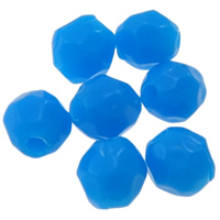 Solid Color Akryl perler, Drum, facetteret & ensfarvet, flere farver til valg, 3x4mm, Hole:Ca. 0.5-1mm, Ca. 25000pc'er/Bag, Solgt af Bag