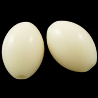 Čvrsta Boja akril perle, Oval, jednobojnu, bež, 13x10mm, Rupa:Približno 2mm, Približno 710računala/Torba, Prodano By Torba