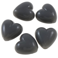 Solid Color Akryl perler, Heart, ensfarvet, flere farver til valg, 7x4mm, Hole:Ca. 1mm, Ca. 2500pc'er/Bag, Solgt af Bag