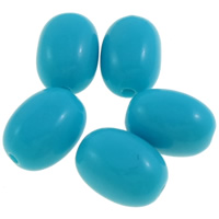Opaque Acrylic Beads, Drum, solid color, skyblue, 11x8mm, Hole:Approx 2mm, Approx 2500PCs/Bag, Sold By Bag