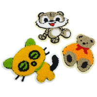 Sewing on Patch, Cloth, with Wool, mixed, 85x4-100x4mm, 99PCs/Bag, Sold By Bag