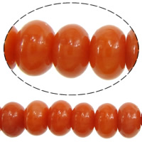 Natural Coral Beads Rondelle reddish orange Approx 0.5mm Length Approx 13 Inch Approx Sold By Lot