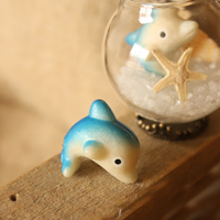 Resin, Dolphin, blue, 18x18mm, 50PCs/Lot, Sold By Lot