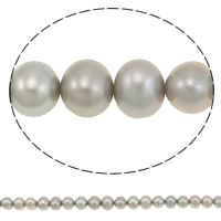 Kartoffel ferskvandskulturperle Beads, Ferskvandsperle, sølvgrå, 8-9mm, Hole:Ca. 0.8mm, Solgt Per Ca. 15.7 inch Strand