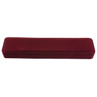 Velvet Necklace Box, Plastic, with Velveteen, Rectangle, dark red, 250x55x28mm, 24PCs/Lot, Sold By Lot