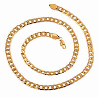 Gets® smykker halskæde, Messing, 18K forgyldt, bremse kæde, nikkel, bly & cadmium fri, 6mm, Solgt Per Ca. 24 inch Strand