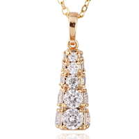 Gets® Jewelry Necklace Brass Tower 18K gold plated oval chain & with cubic zirconia nickel lead & cadmium free Sold Per Approx 17.5 Inch Strand