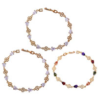 Gets® Jewelry Bracelet, Brass, 18K gold plated, with cubic zirconia, more colors for choice, nickel, lead & cadmium free, 4-8mm, Sold Per Approx 7.5 Inch Strand