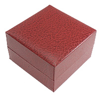 Watch Jewelry Box, Cardboard, with Velveteen, Square, red, 100x100x60mm, 20PCs/Lot, Sold By Lot