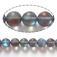 Fashion Glass Beads, Round, plated, frosted, more colors for choice, 10mm, Hole:Approx 1mm, Length:Approx 15 Inch, 5Strands/Lot, Approx 37PCs/Strand, Sold By Lot