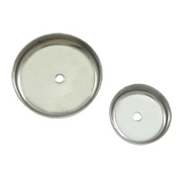 Stainless Steel Cabochon Setting, Flat Round, more sizes for choice, original color, Hole:Approx 1mm, 3000PCs/Lot, Sold By Lot