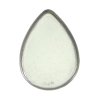 Stainless Steel Cabochon Setting, Teardrop, original color, 11x15x1mm, Inner Diameter:Approx 10x14mm, 2000PCs/Lot, Sold By Lot