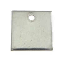 Rostfritt stål Extender Chain Drop, ROSTFRITT STÅL, Square, ursprungliga färgen, 7x7x0.70mm, Hål:Ca 1mm, 2000PC/Lot, Säljs av Lot