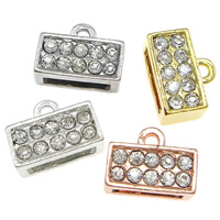 Tibetan Style End Cap, Rectangle, plated, more sizes for choice & with rhinestone, more colors for choice, nickel, lead & cadmium free, 100PCs/Lot, Sold By Lot