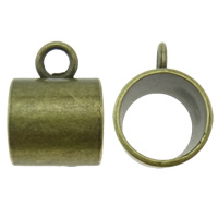Zinklegierung Stiftöse Perlen, Rohr, antike Bronzefarbe plattiert, frei von Blei & Kadmium, 20x28x20mm, Bohrung:ca. 6mm, 10PCs/Tasche, verkauft von Tasche