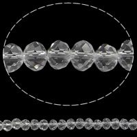 Rondelle Crystal Beads, imitation CRYSTALLIZED™ element crystal, Crystal, 4x6mm, Hole:Approx 1mm, Length:Approx 18 Inch, 10Strands/Bag, Approx 120PCs/Strand, Sold By Bag