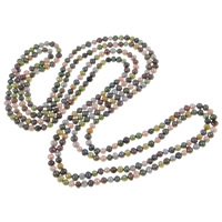 Collar de Perlas Natural de Freshwater, Perlas cultivadas de agua dulce, Patata, multicolor, 5-6mm, Vendido para aproximado 78.5 Inch Sarta
