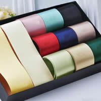 Satin Ribbon double-sided mixed colors 40mm Sold By Lot