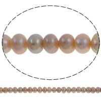 Barok ferskvandskulturperle Beads, Ferskvandsperle, Runde, naturlig, lilla, 8-9mm, Hole:Ca. 0.8mm, Solgt Per Ca. 15 inch Strand