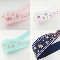 Grosgrain Ribbon, printing, more colors for choice, 25mm, 2PCs/Lot, 50/PC, Sold By Lot