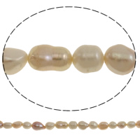 Barokní kultivované sladkovodní perle, Sladkovodní Pearl, Baroko, přírodní, multi-barevný, 8-9mm, Otvor:Cca 0.8mm, Prodáno za Cca 14.5 inch Strand