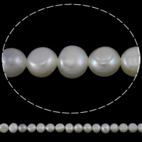 Barock kultivierten Süßwassersee Perlen, Natürliche kultivierte Süßwasserperlen, natürlich, weiß, 4-5mm, Bohrung:ca. 0.8mm, verkauft per ca. 14.2 ZollInch Strang