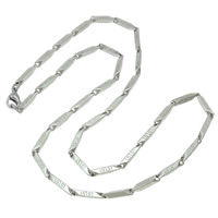 Stainless Steel Chain halskæde, 316L Stainless Steel, forskellig størrelse for valg & bar kæde, oprindelige farve, Længde Ca. 21 inch, Solgt af Lot